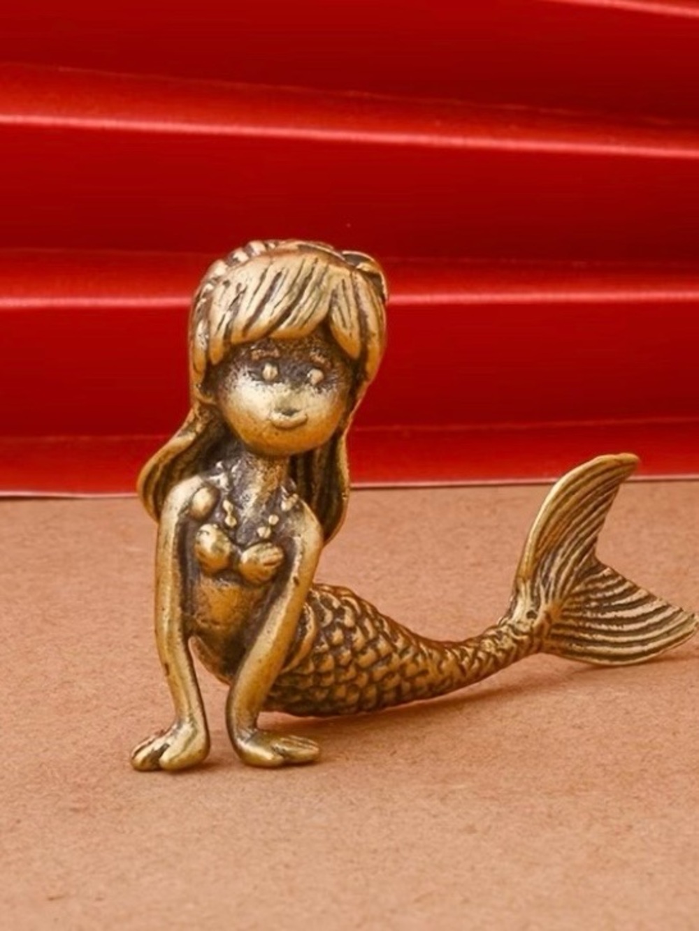 Brass Mermaid Figurine Miniature